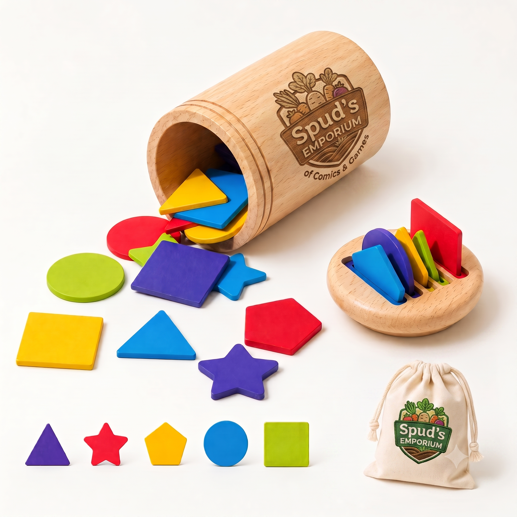 Spud’s Emporium Wooden Shape Sorting Game